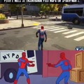 Peter y Miles encontrándose en el mapa de Spider-Man 2
