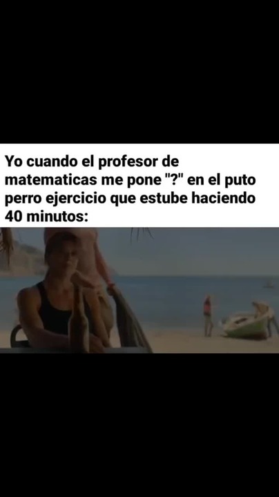 yo viendo el signo de interrogación en mi examen de mates - Meme subido ...
