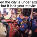 Spiderman when it isn't his movie