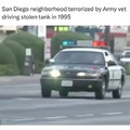 Bairro de San Diego aterrorizado por veterano do exército dirigindo um tanque roubado em 1995