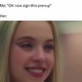 sign the prenup