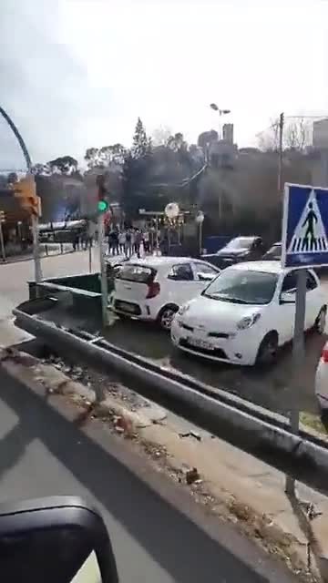 All neighbors farewell the bus driver his last day of service before ...