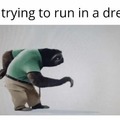 Trying to run in a dream