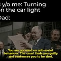 Car lights and dads