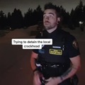 Does that cop have gauges?