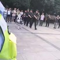 Dog robot marching
