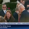 Little Girl Stands her Ground and Karate Blocks Pedo Joe at the Thanksgiving Turkey Pardoning