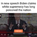 Joe Biden white supremacy speech