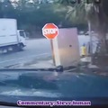 Policía atrapando a un hit and run