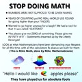 Dejen de hacer matemáticas