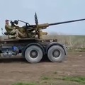 Cannon over a truck