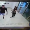 Woman knocked out by a door