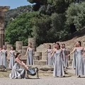 The lighting ceremony of the Olympic flame in Ancient Olympia, Greece has come under fire because all the participants are white women, but I think it is beautiful