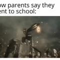 How parents say they went to school