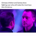 Santas elves and chinese children