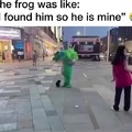 Froggo with a doggo