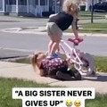 Big sister trains little sister to be a big sister someday
