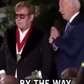 Joe Biden and Elton John moment