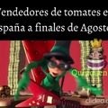 Contexto: En España hay un evento en agosto que consiste en lanzar tomates a las demás personas, en donde antes de la pandemia participaban miles de personas