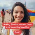 Perguntando a inteligência artificial como são as mulheres de cada país