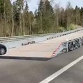Switzerland has a clever solution for road construction: a temporary, moveable bridge that allows traffic to flow freely overhead while workers safely complete projects below.