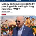 Disney park guests repotedly pooping while waiting in long ride lines