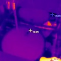 Hot and cold tap water taken under a thermal camera
