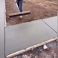 Finishing a concrete walkway