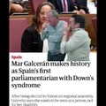 Spain's first parliamentarian with Down's syndrome