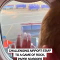 Playing through the plane window
