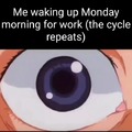 waking up Monday morning for work